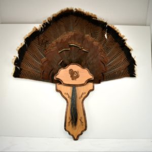 Classic style, two piece turkey plaque with leg slots.