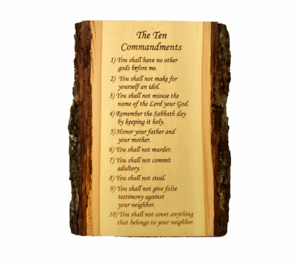 Engraved live edge sign.