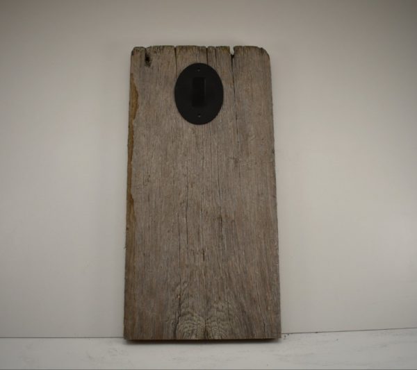 Barnwood rectangle with skull hanger.