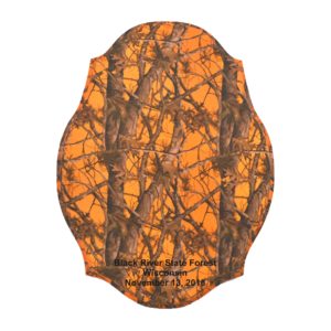 Classic antler plaque in orange camo.