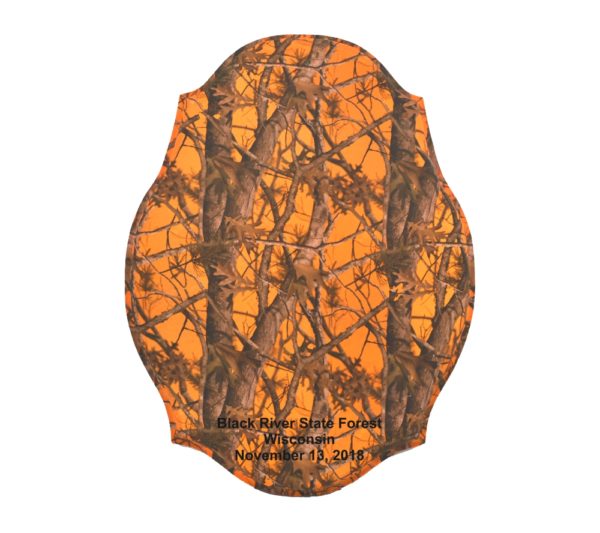 Classic antler plaque in orange camo.