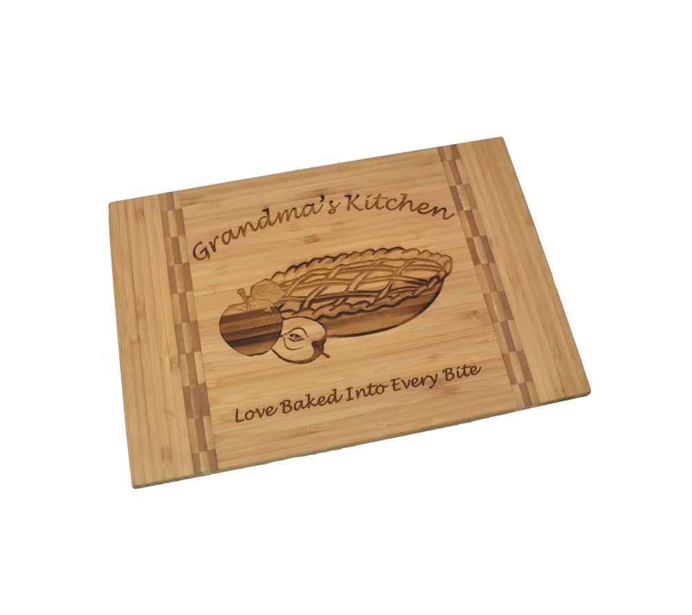 Grandma's Kitchen Custom Engraved Bamboo Cutting Board - Whitetail  Woodcrafters