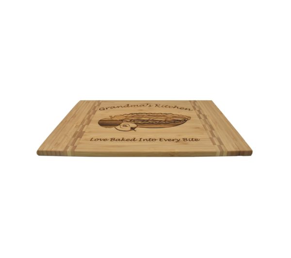 Custom engraved bamboo cutting board.