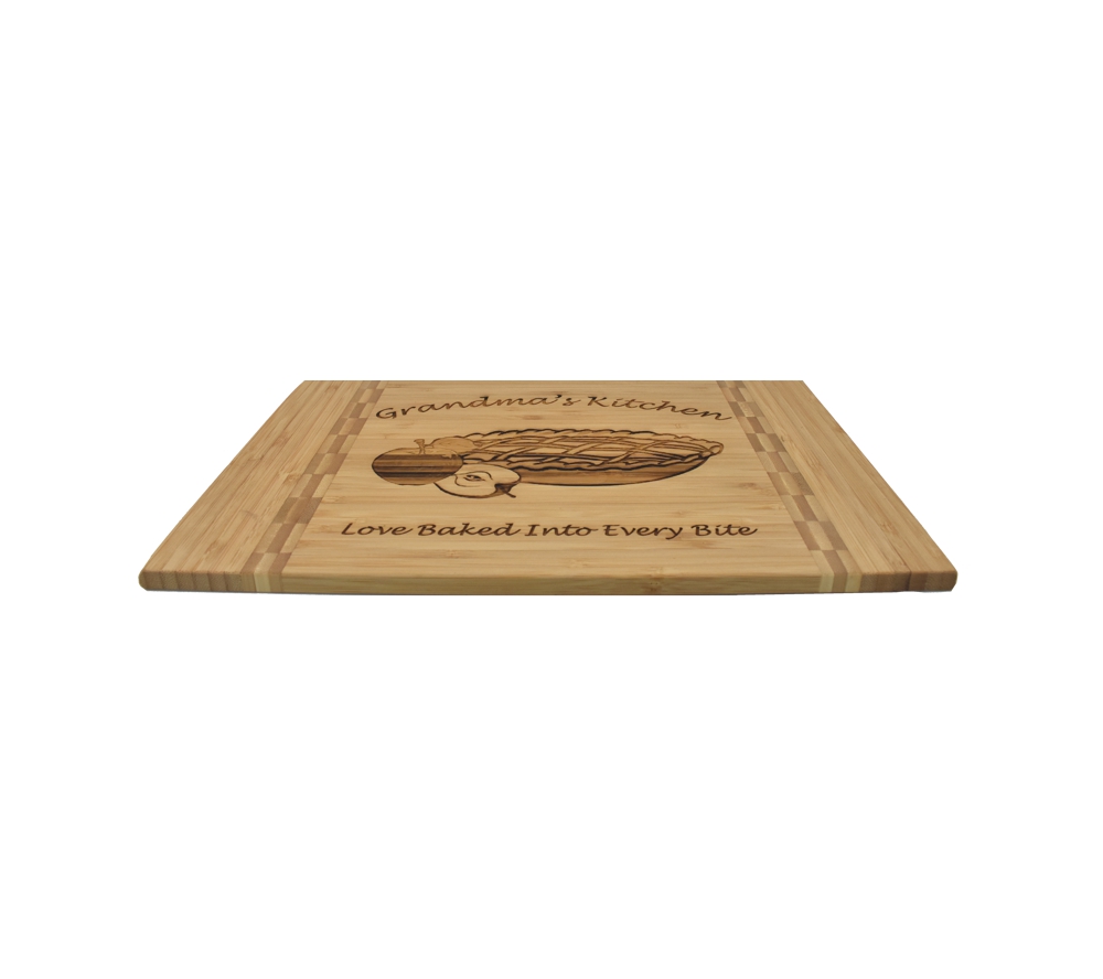 Custom Imprinted Thin Profile Bamboo Cutting Board With Angled Hole