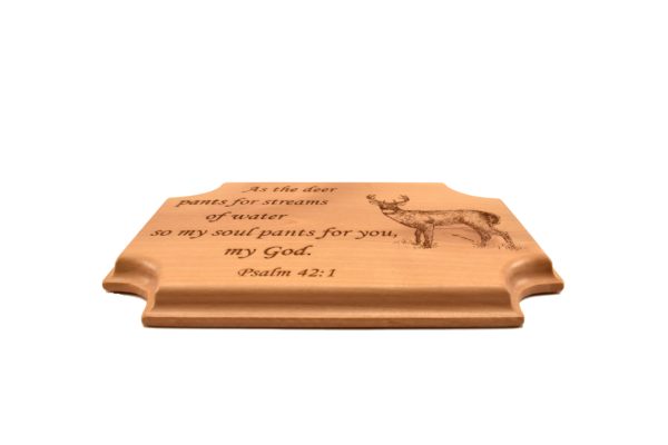 engraved hardwood sign.