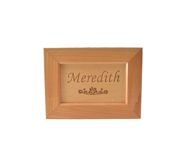 Personalized wooden keepsake box.