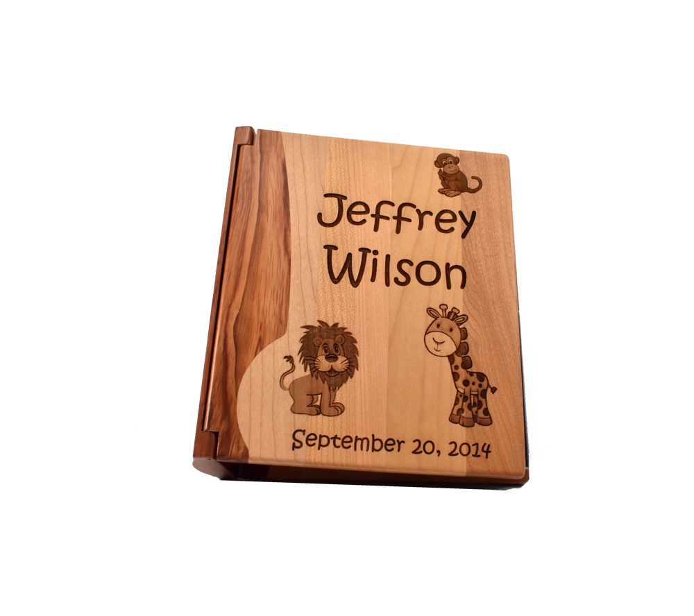Safari Animals Personalized Photo Album- Large - Whitetail Woodcrafters Safari Animals Personalized Photo Album- Large - Whitetail Woodcrafters