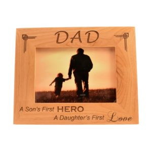 Personalized wooden picture frame.