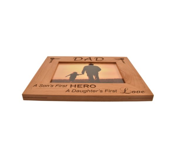 Personalized wooden picture frame.