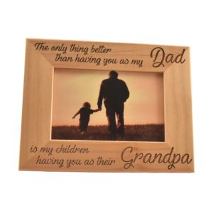 Personalized wooden picture frame.