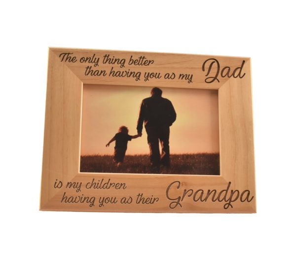 Personalized wooden picture frame.