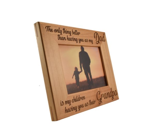 Personalized wooden picture frame.