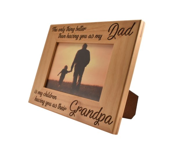 Personalized wooden picture frame.