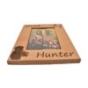 Personalized wooden picture frame.