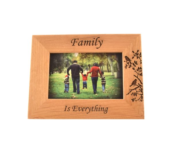 Personalized wooden picture frame.