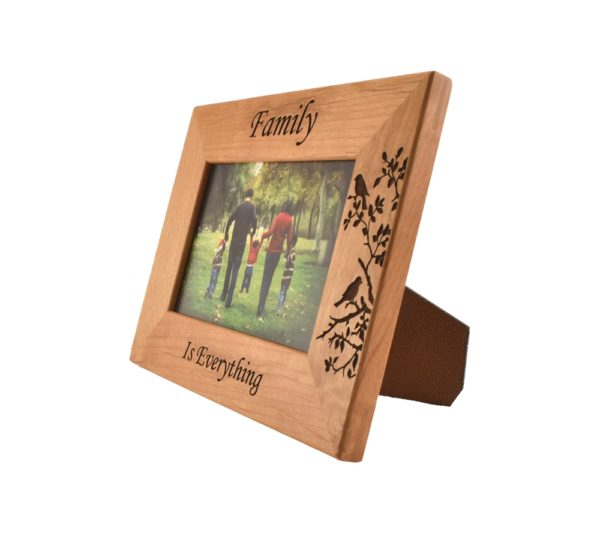 Personalized wooden picture frame.