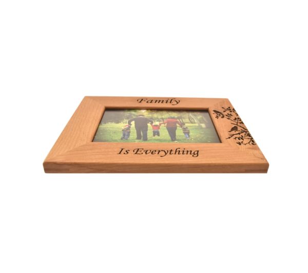 Personalized wooden picture frame.