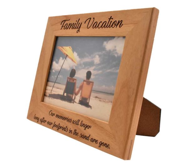 Personalized wooden picture frame.