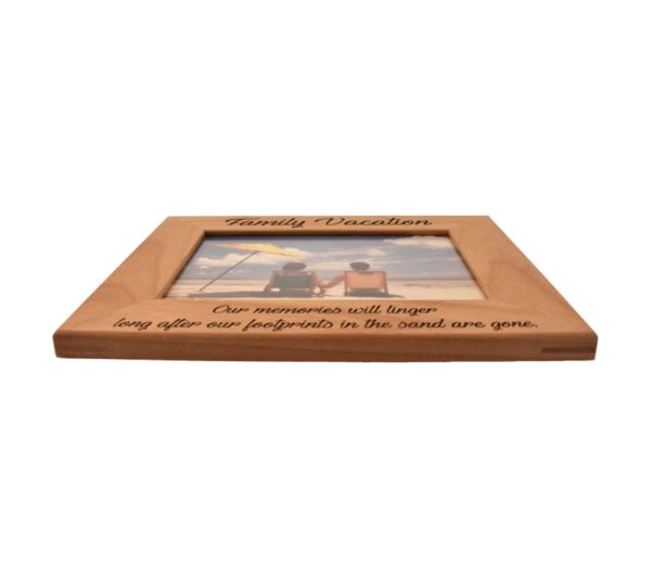 Personalized wooden picture frame.