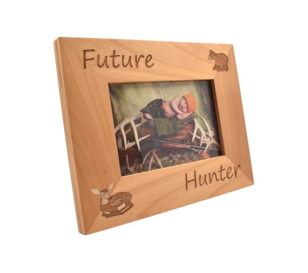 Personalized wooden picture frame.