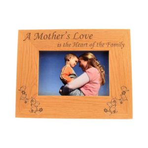 Personalized wooden picture frame.