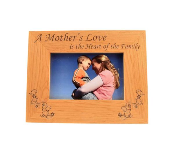 Personalized wooden picture frame.