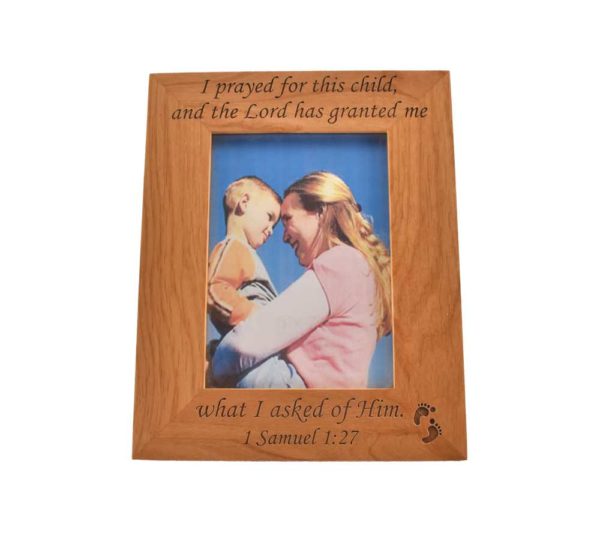 Personalized wooden picture frame.