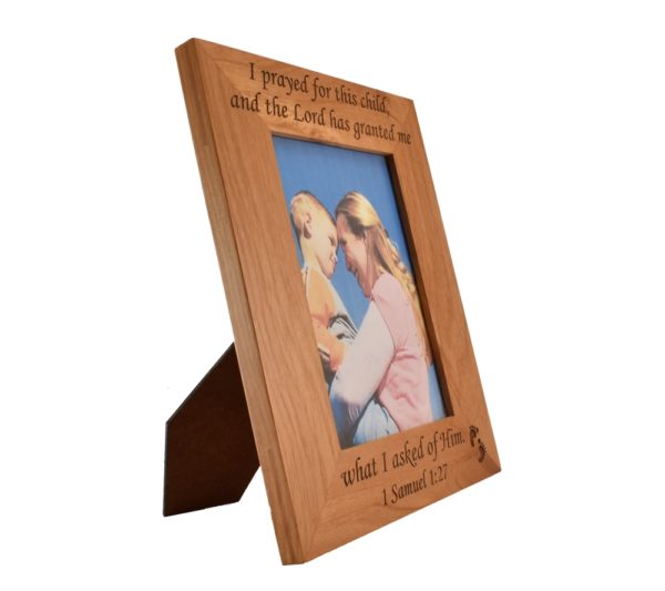 Personalized wooden picture frame.