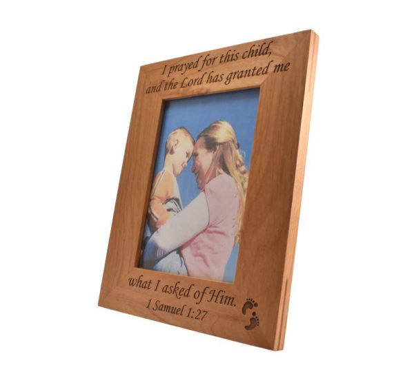 Personalized wooden picture frame.