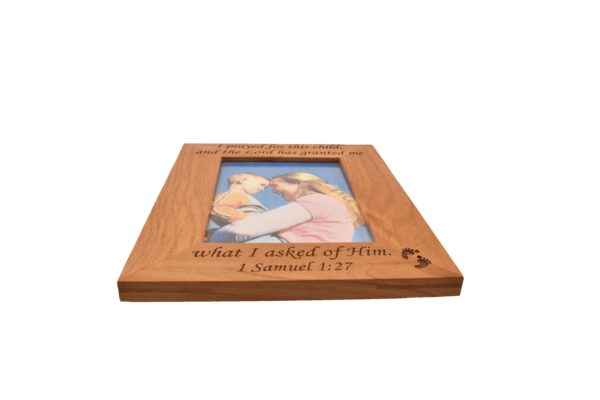 Personalized wooden picture frame.