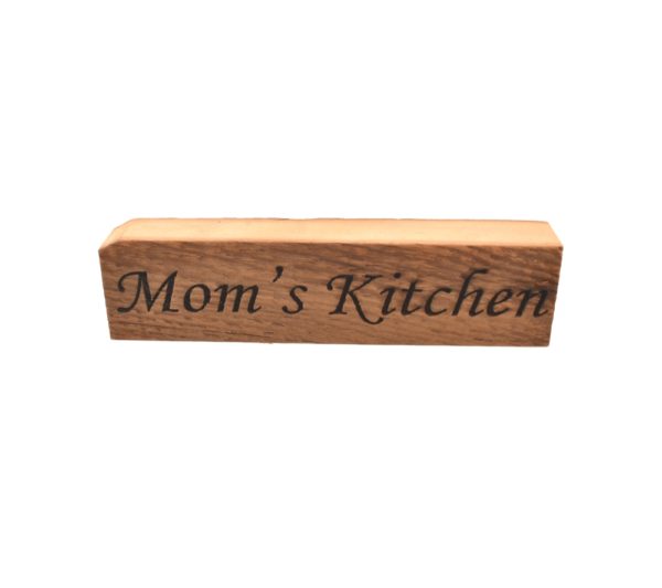 Reclaimed barnwood block sign.