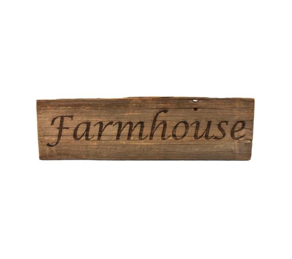 Reclaimed barnwood sign.