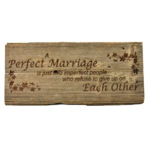 Reclaimed barnwood sign.