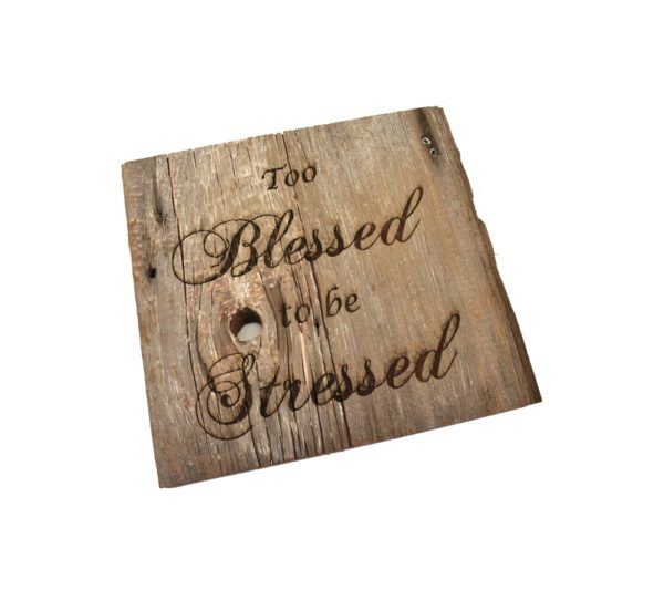 Engraved barnwood sign.