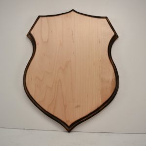 Shield taxidermy plaque.