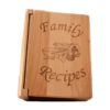Custom engraved recipe book cover.