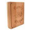 Custom engraved recipe book cover.