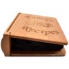 Custom engraved recipe book cover.