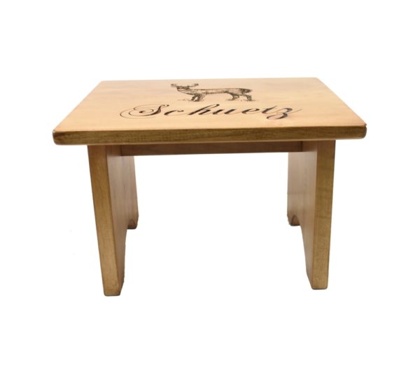 Custom engraved wooden toddler step stool.