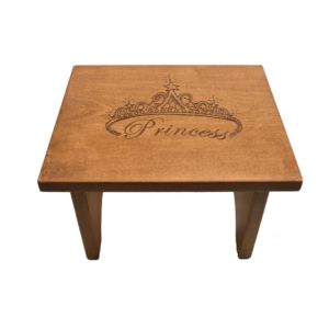 Custom engraved wooden toddler stepstool.