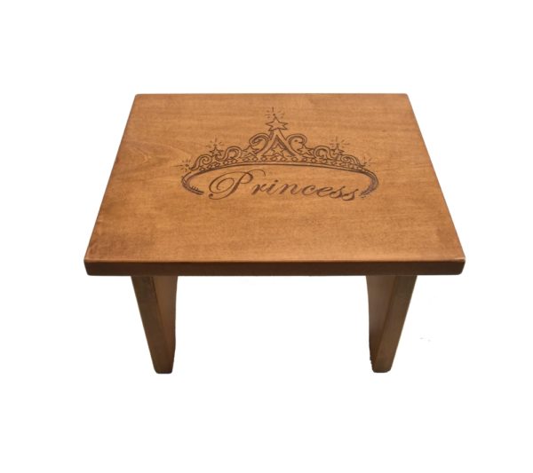 Custom engraved wooden toddler stepstool.