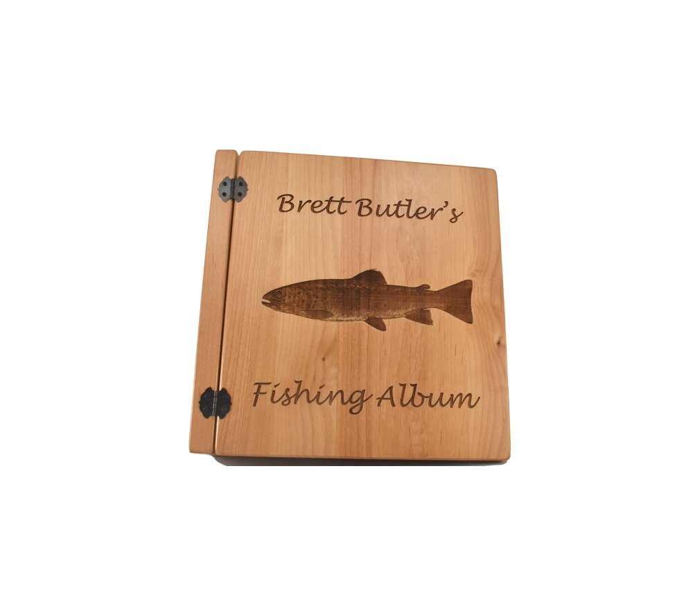 Fishing Personalized Photo Album- 3 Ring - Whitetail Woodcrafters