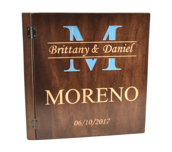 Custom engraved photo gallery cover.