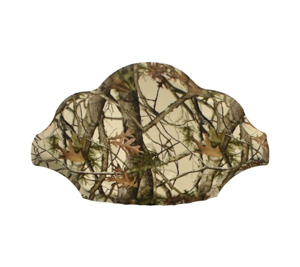 Turkey fan plaque with standard camouflage design.