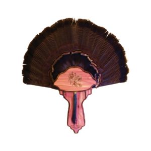 Classic style, two piece turkey plaque with leg slots.