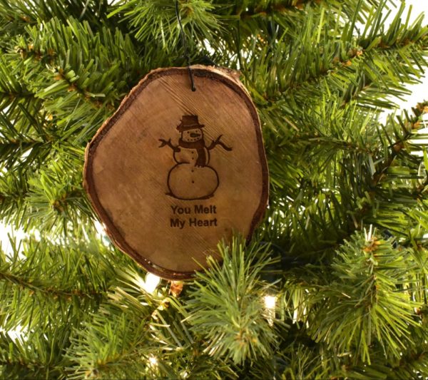 Wooden Christmas ornament.