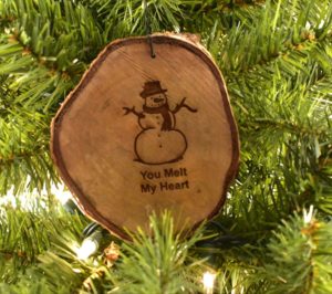 Wooden Christmas ornament.