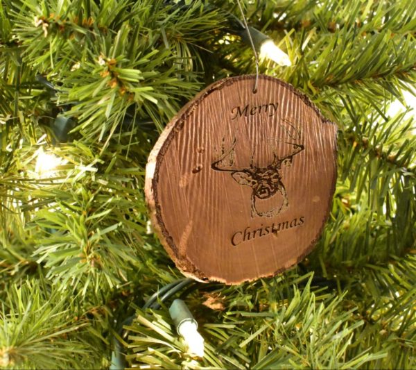 Wooden Christmas ornament.