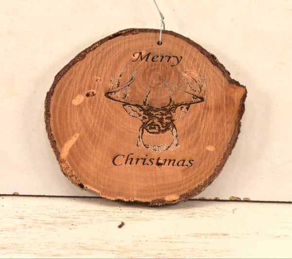 Wooden Christmas ornament.