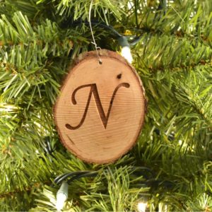 Wooden Christmas ornament.